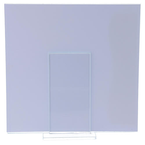 Photo frame, Baptism, light blue card, silver laminate, 17x17 cm 3