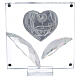 Baptism ornament heart and leaves sacrament symbols 3x3 in s3