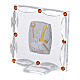 Cadre Mitre et Crosse 7x7 cm verre argent bilaminé Confirmation s2