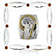 Christ praying, picture with amber rhinestones, 7x7 cm s1