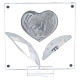 Picture silver foil heart and crystal leaves Chirst s3