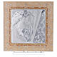 Quadro vidro Murano prata bilaminada Cristo 20x15 cm s1