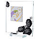 Picture glass and slate Communion symbols and rhinestones s2