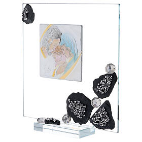 Holy Family picture in glass and slate