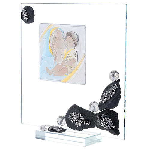 Maternity picture in glass and slate 2