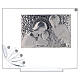 Glass picture with white flower Holy Family s1