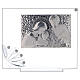 Glass picture Holy Family and transparent flower s1