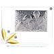 Glass square with amber flowe Holy Family s1