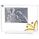 Glass square with amber flowe Holy Family s3