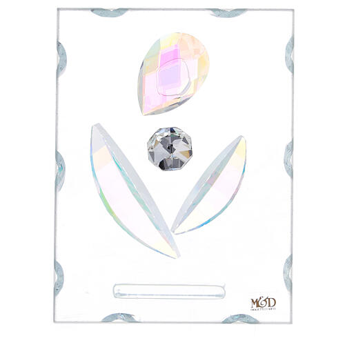Bild Mutterschaft aus Glas mit Kristallen 1