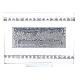 Rectangular picture of the Last Supper with rhinestones