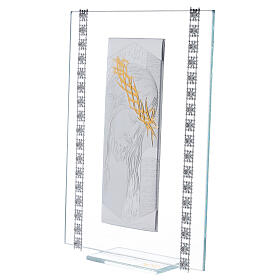Rectangular glass picture of Christ