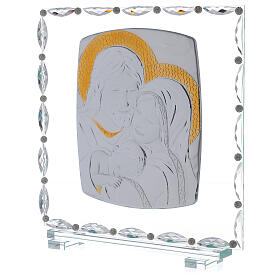 Bild aus Glas Heilige Familie mit Kristallen