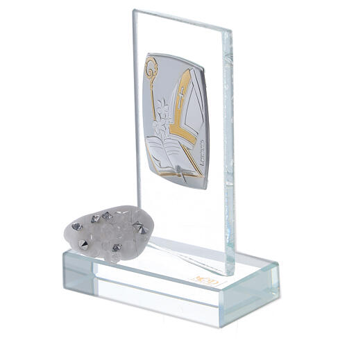 Lembrancinha símbolos Crisma em vidro 2