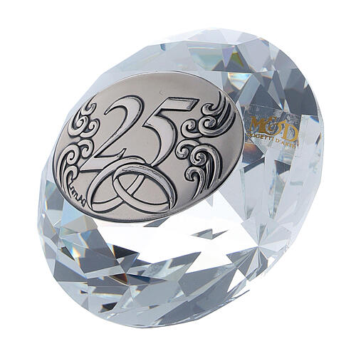 Gastgeschenk in Form eines Diamanten zum 25. Hochzeitstag 2