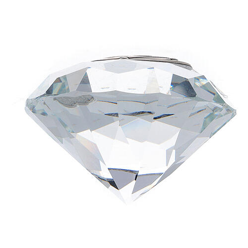 Lembrancinha casamento vidro forma diamante 3