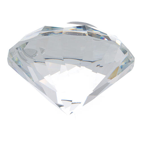 Diamante vetro bomboniera nozze d'argento 3