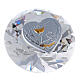 Diamant aus Glas mit Silber-Laminat-Plakette zur Kommunion s3