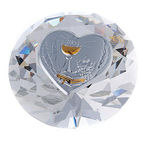 Diamant en verre plaque calice Communion