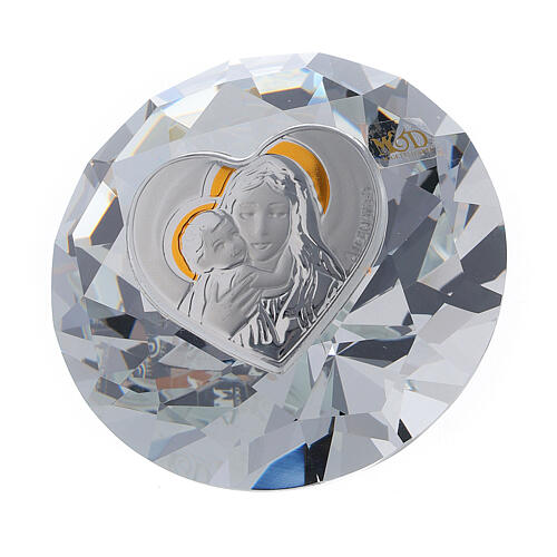 Diamond shaped favor of glass Maternity 1