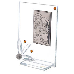Quadrinho vidro com Sagrada Família lembrancinha
