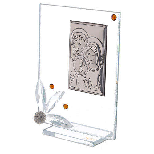 Quadrinho vidro com Sagrada Família lembrancinha 2