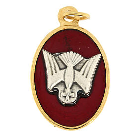Confirmation medal with red enamel