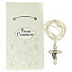 Cross pendant Communion white enamel s2