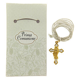 Dicas de Presentes e Lembrancinhas: Pingente cruz Comunhão esmalte branco