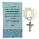 Kreuzanhänger zur Kommunion aus Metall mit blauen Details s3