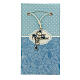 Communion cross pendant blue enamel s1