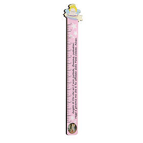 Pink ruler with Angel of God prayer ITA