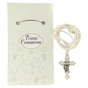 Dicas de Presentes e Lembrancinhas: Cruz pingente Comunhão esmalte branco