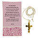 Cross pendant with pink enamel Communion s3