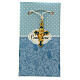 Croix pendentif fond bleu clair Communion s1