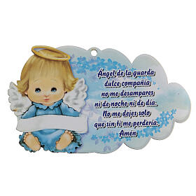 Obrazek chłopiec, modlitwa Anioł Boży j. hiszpański