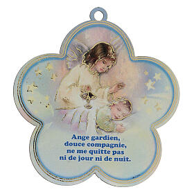 Guardian Angel's blue flower with prayer FRE