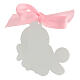 Crib medal baby figure pink bow pacifier s3