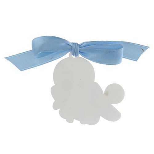 Crib medal baby figure blue bow pacifier 3