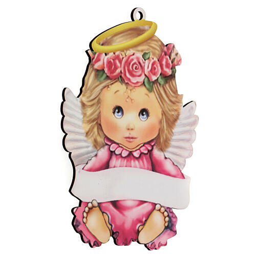 Baby girl angel wall decoration pink 20 cm 2