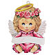 Baby girl angel wall decoration pink 20 cm s1
