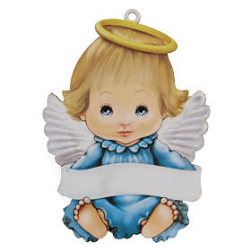 Light blue picture little boy angel 20 cm