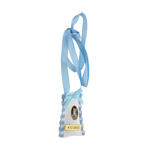 Guardian angel crib medal for boys blue 2