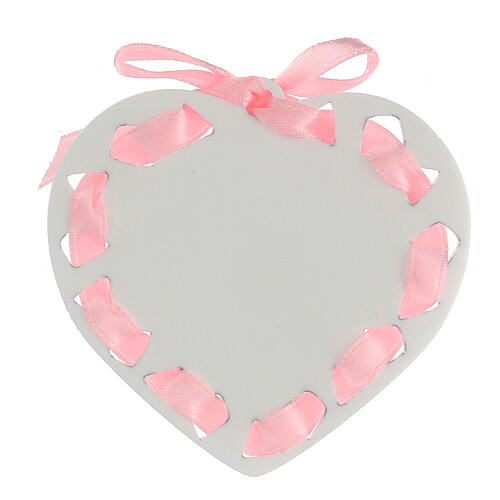 Heart plaque with prayer in Italian bow 3