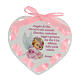 Heart plaque with prayer in Italian bow s1