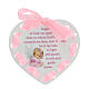 Heart plaque with prayer in English crib accessory s2