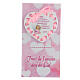 Heart plaque with prayer in French pink bow s1