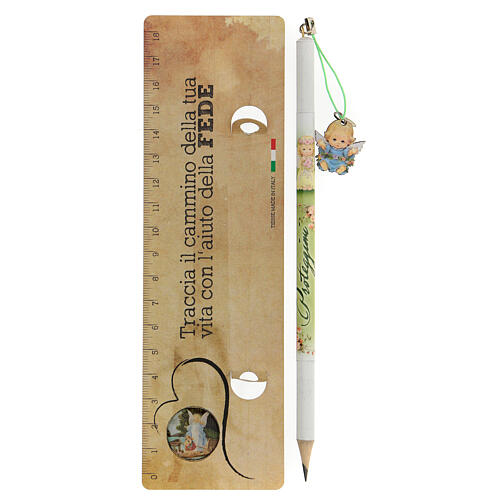 Angel souvenir with pencil and ruler 2