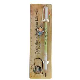 Pencil party favor with ruler boy, English