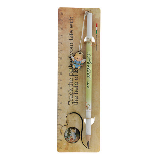 Pencil party favor with ruler boy, English 1